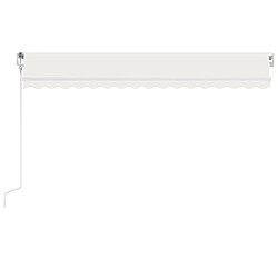 Avis Maison Chic Auvent automatique de porte,store banne,Marquise Brise-soleil avec capteur de vent et LED 400x300 cm Crème -GKD87043