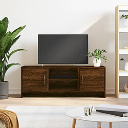 Maison Chic Meuble TV scandinave - Banc TV pour salon chêne marron 102x30x37,5 cm bois d'ingénierie -MN95749