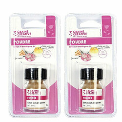 Graines Creatives Poudre effet métallique doré pour pâte polymère 16 g