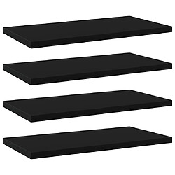 vidaXL Panneaux de bibliothèque 4 pcs noir bois d’ingénierie