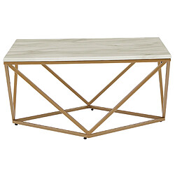 Beliani Malibu - Table basse effet marbre beige - Moderne