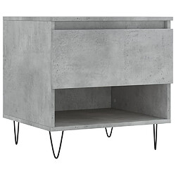 Maison Chic Table basse,Table Console Table d'appoint, Table pour salon gris béton 50x46x50 cm bois d'ingénierie -MN30429