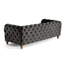 Avis Lisa Design Walter - canapé 3 places chesterfield en velours - pieds bois