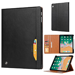 Wewoo Housse Étui Coque en cuir à rabat horizontal avec texture pour peau iPad Pro 11 pouces 2018avec cadre photo et supportlogements cartesportefeuille et fente stylo Noir