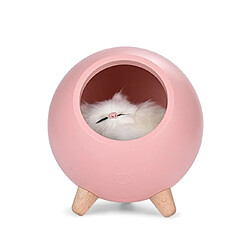 Universal Mignon petit animal maison ambiance LED veilleuse chat maison tactile dimmer lampe de table cadeau enfant bébé chambre à coucher décoration | veilleuse