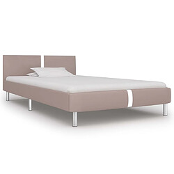 vidaXL Cadre de lit sans matelas cappuccino similicuir 90x200 cm 