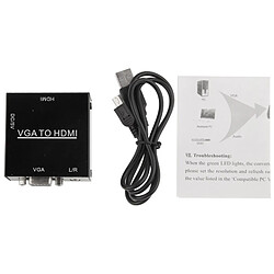 Wewoo Pour PC / HDTV HD 1080P HDMI Mini VGA à HDMI Scaler Box Audio Vidéo Adaptateur Convertisseur Numérique pas cher