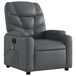 Avis Maison Chic Fauteuil Relax pour salon, Fauteuil de massage inclinable électrique gris similicuir -GKD10672