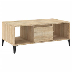 vidaXL Table basse Chêne sonoma 90x50x36,5 cm Bois d'ingénierie