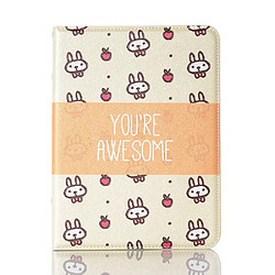 Etui en PU motif dessin animé avec support lapins et personnages pour votre Apple iPad mini (2021)