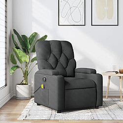 Maison Chic Fauteuil de massage inclinable,Fauteuil luxe de relaxation Gris foncé Tissu -MN97411