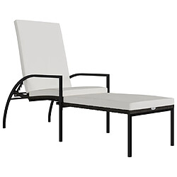 Maison Chic Chaise longue avec repose-pied | Bain de soleil Relax | Transat Résine tressée Marron -GKD18862