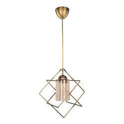 Helloshop26 Lustre lampe lumière suspendu suspension beeston en métal abs 62 cm E27 bronze patiné 03_0007439