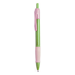 Totalcadeau Stylo à bille écologique en blé - Stylos bille pointe moyenne Bleu rétractable Couleur - Jaune pas cher