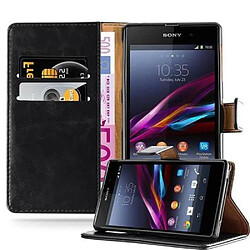 Cadorabo Coque Sony Xperia Z1 Etui en Noir