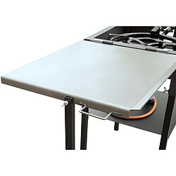 Avis Visiodirect Barbecue Planche à gaz avec Chariot en Acier inoxydable coloris noir - 77 x 53 x 90 cm