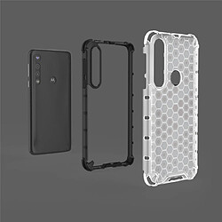 Wewoo Coque Pour Motorola Moto G8 Plus Shockproof Honeycomb PC + TPU Case White pas cher