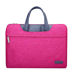 Wewoo Sacoche pour ordinateur portable Magenta MacBook, Lenovo et autres ordinateurs portables, Taille interne: 31.0x21.5x3.0cm 13.3 pouces Business Series Exquisite Zipper Handheld Laptop Bag avec bloc d'alimentation indépendant