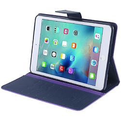 Wewoo Housse Étui Coque en cuir à rabat horizontal FANCY DIARY pour iPad Mini 2019avec porte-cartes et porte-cartesavec porte-monnaie violet pas cher