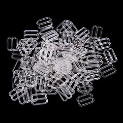 100pcs ajustement de soutien-gorge de nylon sliders fig 8 pour remplacement de soutien-gorge 12mm clair