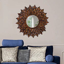 Miroir tournesol cadre métal design antique Rio de Janeiro Ø 74 cm WOMO-DESIGN®