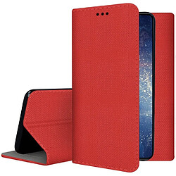 Htdmobiles Housse pour Xiaomi Poco F4 GT 5G - etui coque pochette portefeuille + film ecran - ROUGE MAGNET