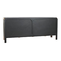 Pegane Buffet, meuble de rangement en bois coloris naturel, noir - Longueur 177 x Profondeur 38 x hauteur 75 cm