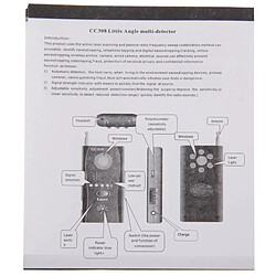 Wewoo Détecteur de signal WiFi noir Multi de Lentille de la Caméra Sans Fil Détection de d'Onde Radio Portée de Périphérie RF GSM pas cher