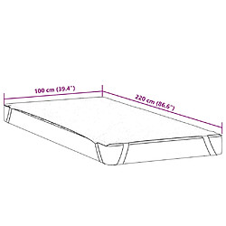 vidaXL Protège-matelas blanc 100x220 cm imperméable pas cher