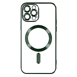 Avizar Coque MagSafe pour iPhone 13 Pro Max Silicone Protection Caméra Chromé Vert