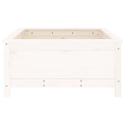 Maison Chic Jardinière,Bac à fleurs - pot de fleur blanc 82,5x82,5x39 cm bois massif de pin -GKD55985 pas cher