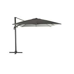 Parasol déporté et inclinable rectangule ardoise Elea - 3 x 4 m - Hespéride