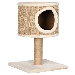 Arbre à chat,niche pour chat avec appartement et griffoir 52 cm Herbiers marins -MN61289