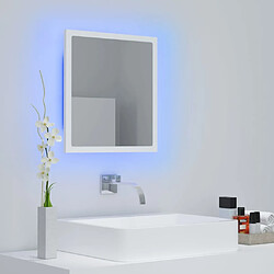 Maison Chic Miroir à LED,Miroir Lumineux LED de salle de bain Blanc 40x8,5x37 cm Acrylique -MN83193 pas cher