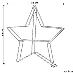 Beliani Étoile décorative suspendue à LED 58 cm argenté KURULA