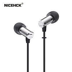 GUPBOO Écouteurs intra-auriculaires NiceHCK X49, métal, Hi-Fi, pour dormir, jeux, DJ, filaire, avec microphone