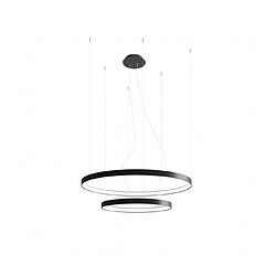 Luminaire Center Plafonnier LED intégré Rio Integrated Acier Noir 2 ampoules 150cm