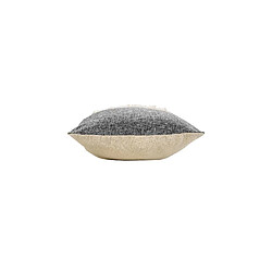 Douceur D'Interieur Coussin déhoussable COAST - Polycoton finition tissé et jute - 30 x 50 cm - Ecru et anthracite