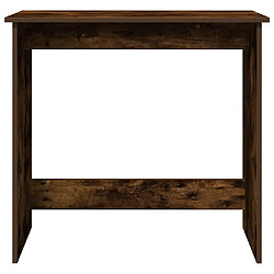 Avis vidaXL Bureau chêne fumé 80x40x75 cm bois d'ingénierie