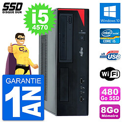 PC Fujitsu Esprimo E520 E85+ DT Intel i5-4570 RAM 8Go SSD 480Go Windows 10 Wifi - Occasion