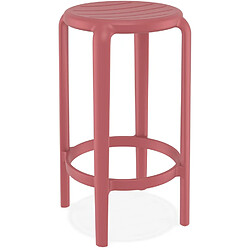 Alterego Tabouret de jardin mi-hauteur 'PEYA MINI' rouge en matière plastique