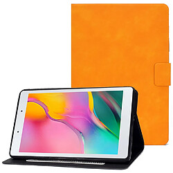 Etui en PU avec support et porte-carte pour votre Samsung Galaxy Tab A 8.0 (2019) SM-T290 (Wi-Fi)/SM-T295 (LTE) - orange