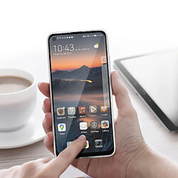 Avizar Coque Huawei P40 Lite E Silicone Souple et Film Verre Trempé 9H noir pas cher