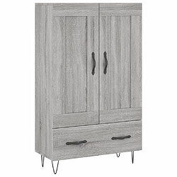 vidaXL Buffet haut sonoma gris 69,5x31x115 cm bois d'ingénierie