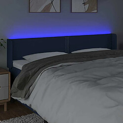 Acheter Maison Chic Tête de lit moderne à LED lumineuse pour chambre - Décoration de lit Bleu 183x16x78/88 cm Tissu -MN96746