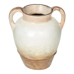 Beliani Vase décoratif BANTING fait à la main Pierre 36 cm Beige clair