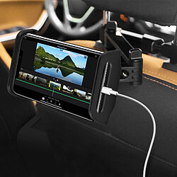 Acheter Support Voiture Téléphone / Tablette Appuie-tête Rotatif à 360° LinQ - Noir