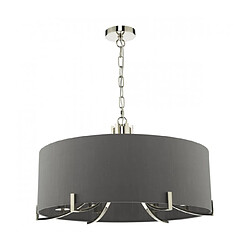 Luminaire Center Suspension Veyron Nickel poli,gris 6 ampoules 35cm