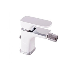 Rav Mitigeur bidet YUKON laiton chromé &amp; blanc avec siphon