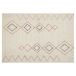 Beliani Tapis en coton 140 x 200 cm beige GUWAHATI